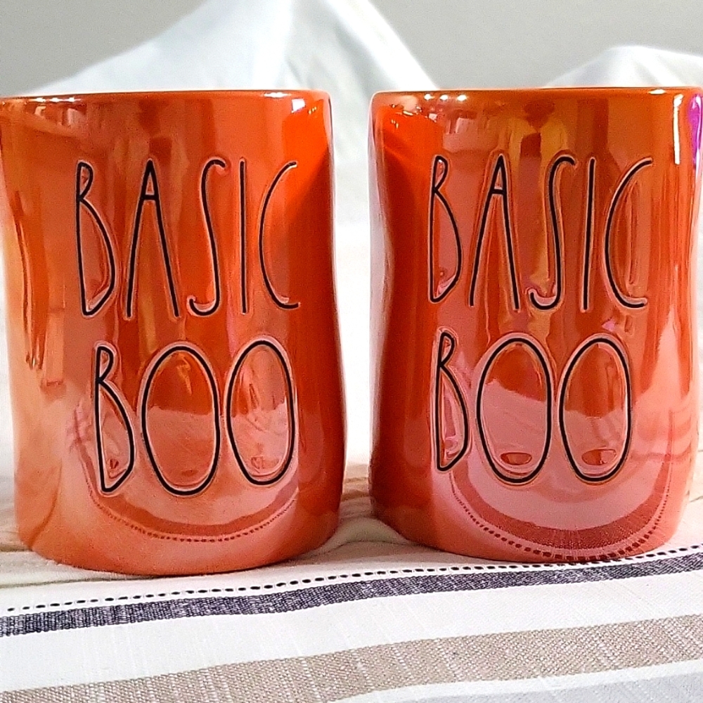 Rae Dunn BASIC BOO Halloween Pumpkin Pie Scented Candle 2 Set New